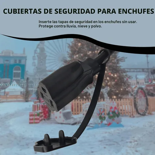 Vista 5 de EP 12 FT 16/3 SJTW - Cable de extensión para interiores, 1 a 3, divisor de Negro
