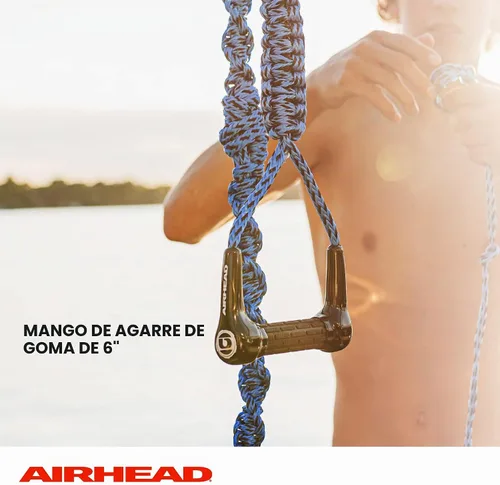 Vista 3 de Airhead Cuerda de wakesurf trenzada en espiral, 3 secciones, 16 pies