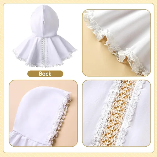 Vista 12 de Booulfi Calcetines para bebé, botines blancos para recién nacidos, zapatos de bautizo, calcetines para bebé, bautizo, trajes de Pascua