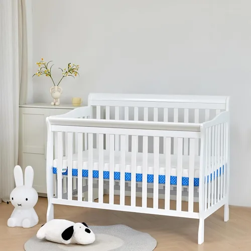 Vista 2 de Colchón de espuma viscoelástica con gel de confort de doble cara, transpirable para cuna de bebé, colchón de espuma viscoelástica para cuna, premium