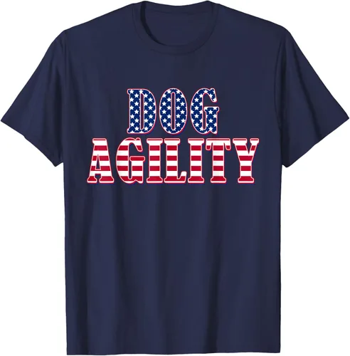 Vista 51 de Dog Agility American Flag - Camiseta de agilidad para perros, Negro