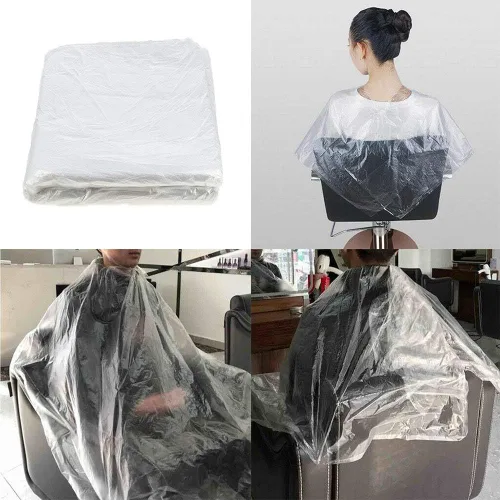 Vista 3 de 100 capas desechables de peluquería, 51 x 36 pulgadas, impermeable, para peluquería, para peluquería, para niños y adultos