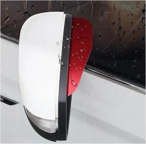 Vista 7 de Dickno 2 piezas Protector de espejo retrovisor para lluvia, espejo lateral de fibra de carbono, protector de ceja contra la lluvia, espejo