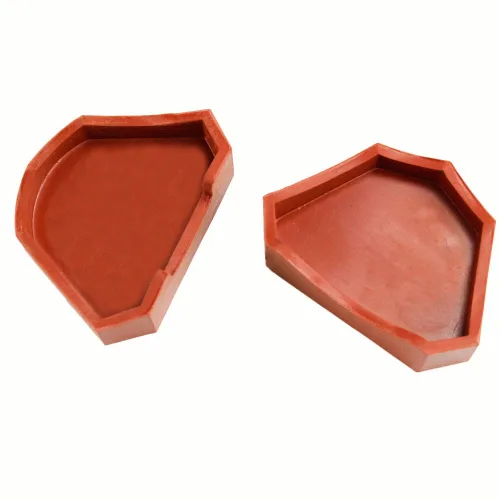 Vista 4 de 2pcs laboratorio dental silicona yeso modelo antiguo base moldes molde S tamaño bandeja marrón