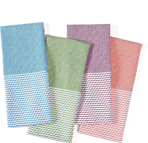 Vista 91 de TWINY threads Juego de toallas de cocina con diseño de diamante, 100% algodón, trapos grandes y trapos de lavado, absorbentes de secado rápido