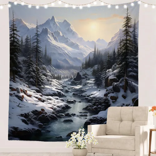 Vista 62 de Batmerry Abstract Repeat Polyester Tapestry, Tiled Directional Lightweight Wall Hanging High-Definition Print Backdrop For Dorm Room Bedroom Living