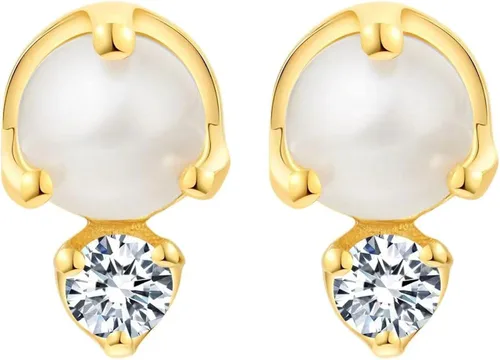 Vista 2 de Caratant Joyas de perlas cultivadas de oro macizo de 14 k