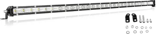 Vista 13 de Willpower 2 unids 5 pulgadas 15 W sola fila LED barra de luz Spot Beam Slim Off Road Luz niebla lámpara de trabajo luces de conducción para 4X4