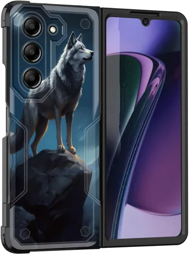 Vista 21 de Funda para Galaxy Z Fold 5 5G 2023, doble capa, protección contra caídas de grado militar de 10 pies, antideslizante, resistente a prueba de golpes