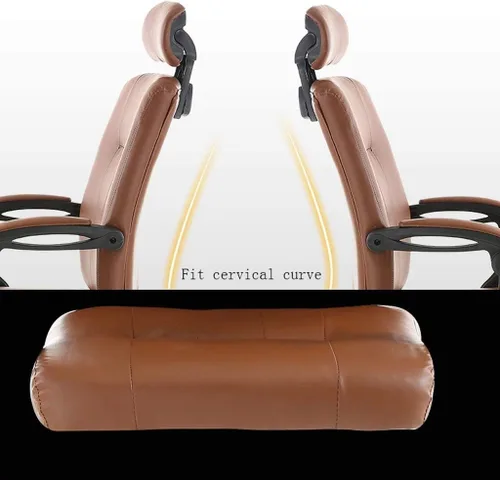 Vista 4 de Silla de oficina Silla de oficina Silla de escritorio ajustable en altura Silla de escritorio ergonómica de cuero PU Silla de computadora cómoda