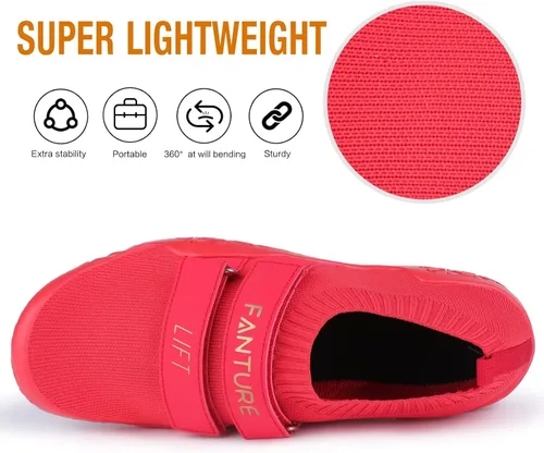 Vista 2 de FANTURE Zapatos de levantamiento de pesas para hombre y mujer, calzado de entrenamiento para sentadillas, minimalistas, tenis de gimnasio descalzos