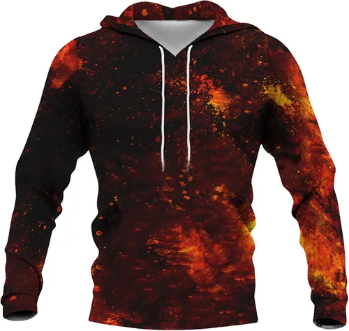 Vista 2 de Mens Pullover 2023 Thermal Sports Pullover Hooded Hoodie Fall Outfits Pocket Clothes Casual Winter Jacket for Men
