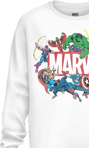 Vista 6 de Marvel - Camiseta de manga larga para hombre Spiderman Ironman Capitán América y Hulk Tee Comics de manga larga