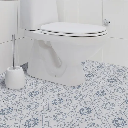 Vista 18 de 12 calcomanías de vinilo esmerilado para transferencia de salpicaduras en muro, adhesivo autoadhesivo para suelo de cocina y baño, azul español, 6 x