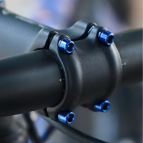 Vista 5 de CNC Pernos de vástago de bicicleta, pernos de vástago para BMX/MTB/bicicleta de carretera con arandelas (rojo/azul/naranja/verde/arcoíris)