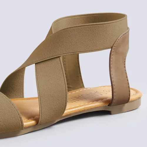 Vista 6 de Sandalup - Sandalias planas y elásticas para mujer