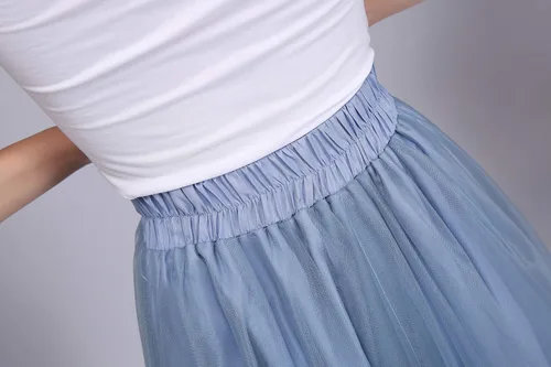 Vista 4 de Miel Qiao falda formal de la mujer maxi cintura alta, formal
