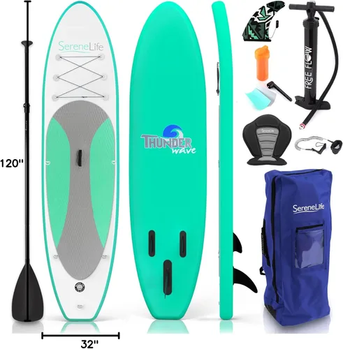 Vista 14 de SereneLife Tabla de Stand Up Paddle Inflable con Accesorios SUP Premium – Diseño Amplio y Estable con Almohadilla de Cubierta EVA Antideslizante
