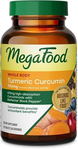 Vista 11 de Suplemente dietético MegaFood Turmeric Strength para todo el cuerpo, hfs-koi-zk-a8980, 60, 1