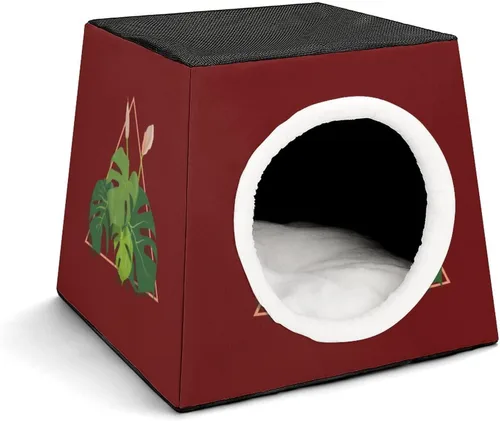 Vista 10 de Fashion Capsule Pet Waterloo plegable Cat House Cat Bed Cat Sofá 3 en 1 Diseño para mascotas pequeñas Pastel Púrpura Corazón