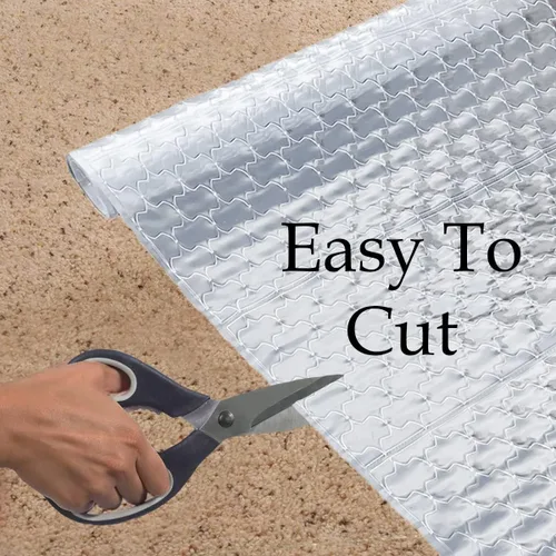 Vista 8 de Home Must Haves Protector de piso acanalado de PVC de lujo de plástico transparente para alfombra (27 pulgadas de ancho)