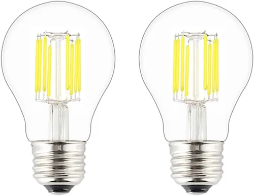 Vista 8 de Bombilla LED de entrada de bajo voltaje de 12 V-24 V, estilo clásico A19 (A60), 6 W 600 lm, regulable con atenuador PWM de 12 V CC, lámpara de base