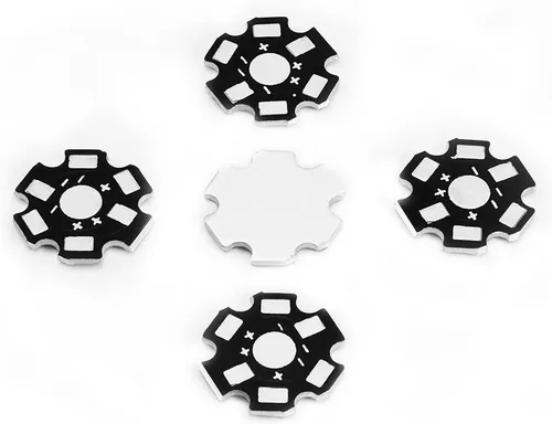 Vista 3 de CHANZON 25pcs 1W 3W 5W LED Disipador de calor (2 pin negro) Placa base de aluminio Panel de placa de circuito PCB sustrato 0.787 in estrella DIY 2