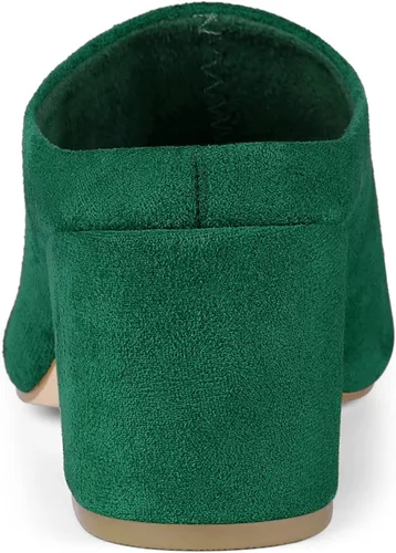 Vista 3 de Allegra K Sandalias de tacón de bloque para mujer con punta puntiaguda, negro y blanco