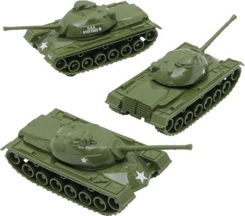 Vista 13 de TimMee - Tanques de juguete para hombres de plástico del ejército - Negro WW2 3pc - Hecho en Estados Unidos
