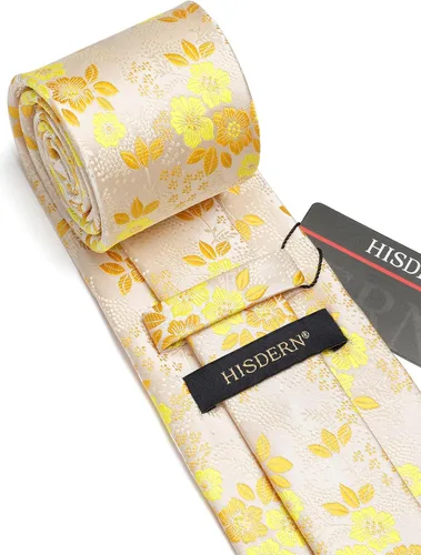 Vista 221 de Corbatas florales tejidas clásicas para hombre, corbata cuadrada de bolsillo, corbatas formales para hombres, boda con pañuelo