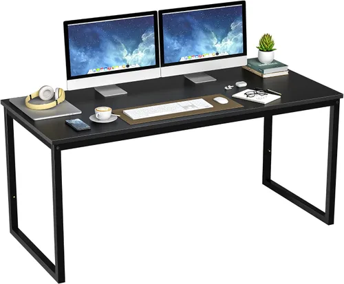 Vista 8 de ZenStyle Escritorio para computadora de 47 pulgadas, moderno y resistente, escritorio de oficina para computadora, computadora portátil, escritorio