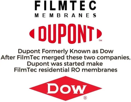 Vista 5 de Dow FilmTec, Membrana de rechazo TW30-1812-100HR 100 GPD TFC de alta para el sistema de ósmosis inversa (RO) de debajo del fregadero