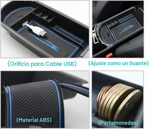 Vista 3 de CDEFG Organizador de accesorios de consola central para C-HR 2018, 2019