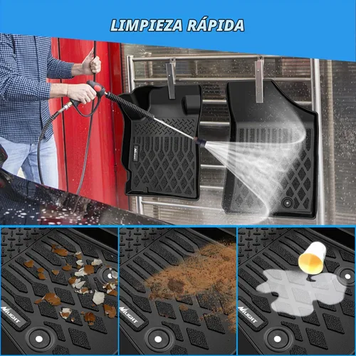 Vista 5 de Nilight Alfombrillas TPE para Nissan Altima 2007 2008 2009 2010 2011 2012 para todo tipo de clima, ajuste personalizado, forros de piso resistentes