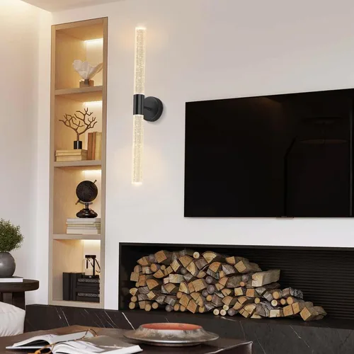Vista 9 de Apliques de Pared Negros LED Apliques Modernos Iluminación de Pared para Comedor 10W 3000K Luces de Pared LED de Cristal Cableadas Luminarias