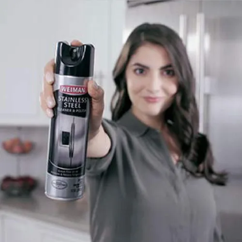 Vista 5 de Weiman Limpiador de acero inoxidable y aerosol de pulido de 17 oz - Paquete de 6