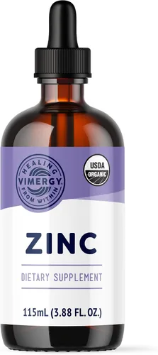 Vista 12 de VIMERGY Sulfato de zinc líquido orgánico USDA para niños, para niños y adolescentes de 1 a 18 años de edad, apoyo inmunológico de rápida absorción*