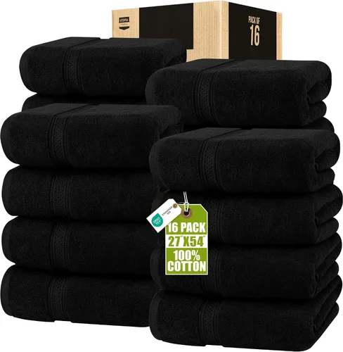 Vista 20 de Toallas de baño de algodón de lujo de 700 GSM (4 unidades, 27 x 54 pulgadas) por Utopia, Beige