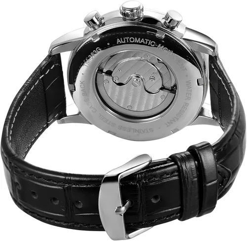 Vista 5 de FORSINING Men's Automatic Watch Power Reserve Date Display Fashion Mechanical Wristwatch