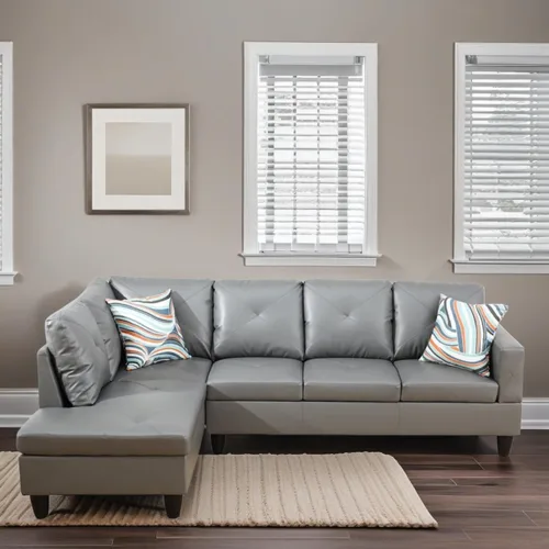 Vista 15 de Sofá seccional en forma de L con chaise, 3 piezas de sofá modular convertible para juegos de muebles de sala de estar y apartamentos pequeños