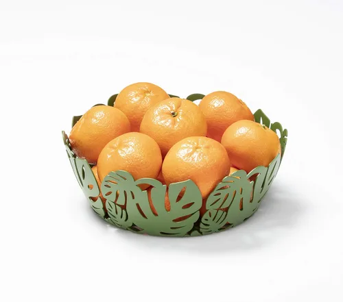 Vista 7 de Mango Steam Cesta decorativa de frutas, verduras y dulces (flor, negro)
