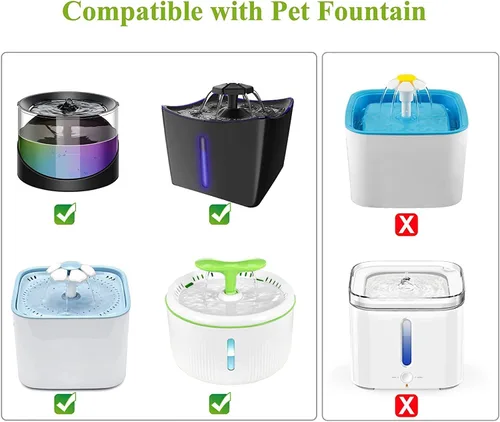 Vista 2 de Filtros de fuente de agua para gatos, 5 pulgadas, repuesto de filtros de carbón activado para fuente de perro, compatibles con gatos y perros