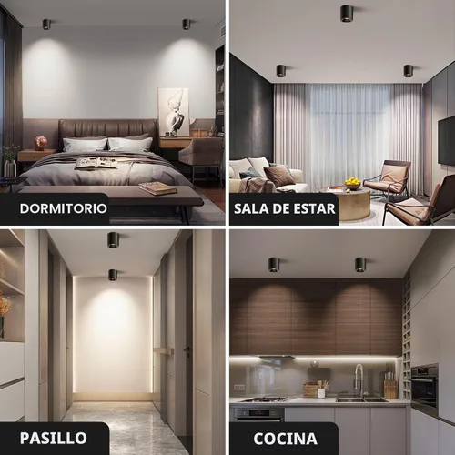 Vista 8 de OKELI Lámpara de Techo LED Moderna de Montaje al Ras COB 20W 4000K Luces de Techo Cilíndricas, Lámparas de Iluminación Regulables para Pasillo