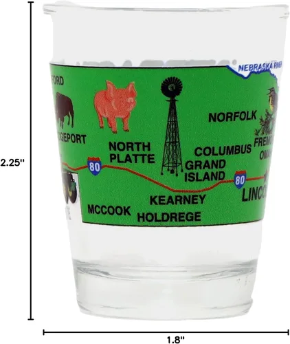Vista 5 de Nebraska The Cornhusker State All-American Collection - Vaso de chupito