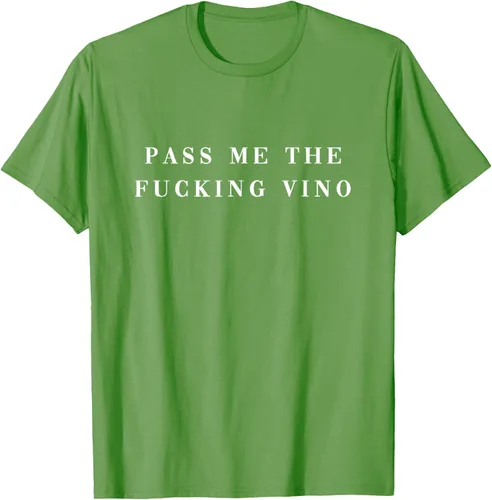 Vista 13 de Pásame el maldito Vino. Camiseta divertida con texto en inglés «Wine nice lettering AM PM Fun»