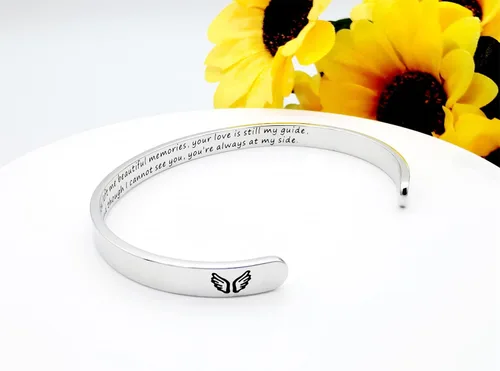 Vista 53 de Pulseras inspiradoras para mujer, joyería de acero inoxidable, con refranes, pulsera motivacional con mensaje oculto, pulseras grabadas para mejor