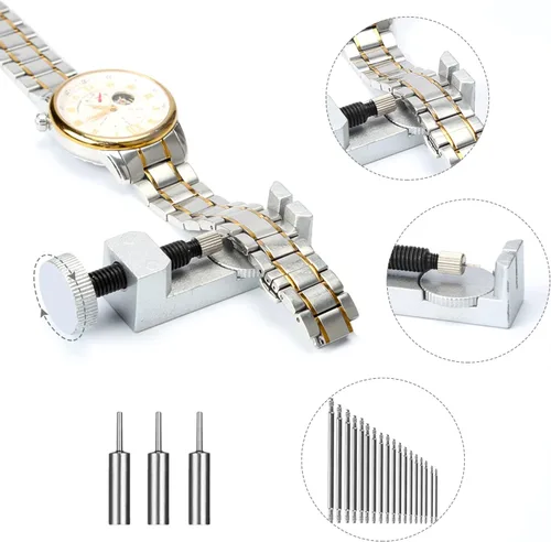 Vista 3 de Kingsdun Kit de reparación de reloj, herramienta de repuesto profesional de batería de reloj, enlace y removedor de espalda, kit de herramientas