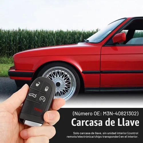 Vista 2 de X AUTOHAUX 2 piezas de llavero de reemplazo para coche para Dodge Journey 2012-2016 Dart 2013-2016 Challenger 2012-2014 Durango 2012-2014 Charger