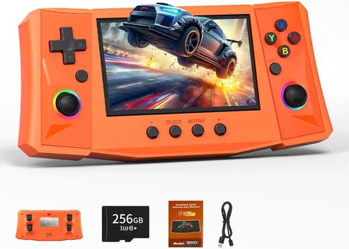 Vista 8 de FVBADE [50000 en 1] R50S Ultra Consola de juegos portátil 4.5 pulgadas IPS Pantalla Mini consola retro 4000mAh Arcade de bolsillo portátil 45+