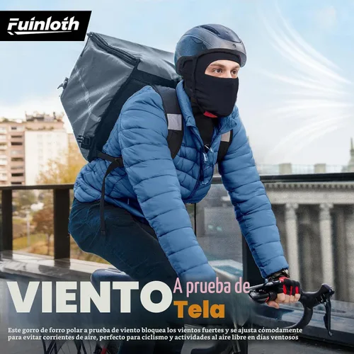 Vista 4 de Fuinloth Pasamontañas de Esquí Balaclava Pro, Pasamontañas a Prueba de Viento Térmico para Climas Fríos, Motocicleta para Hombres/Mujeres